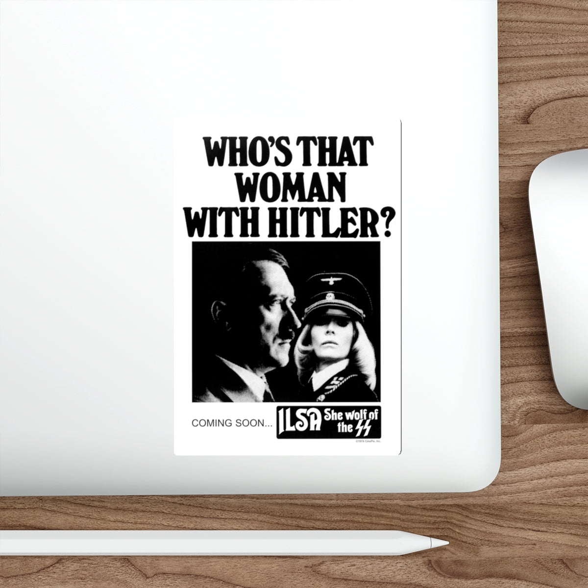 ILSA SHE-WOLF OF THE SS (TEASER) 1975 Movie Poster STICKER Vinyl Die-Cut Decal-The Sticker Space