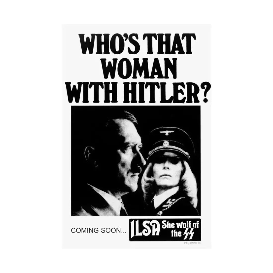 ILSA SHE-WOLF OF THE SS (TEASER) 1975 - Paper Movie Poster - The Sticker Space