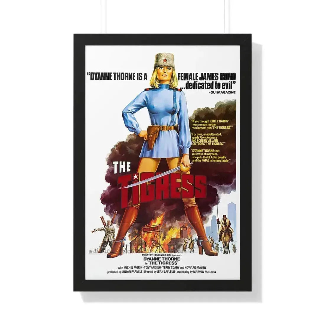 ILSA THE TIGRESS OF SIBERIA 1977 - Framed Movie Poster 20" x 30" Black - The Sticker Space