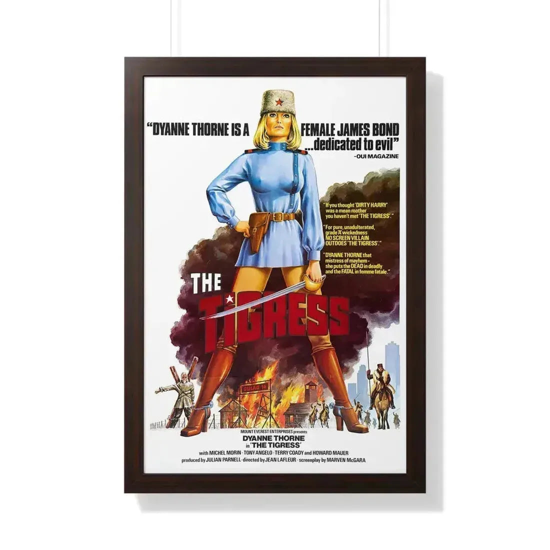ILSA THE TIGRESS OF SIBERIA 1977 - Framed Movie Poster 20" x 30" Walnut - The Sticker Space