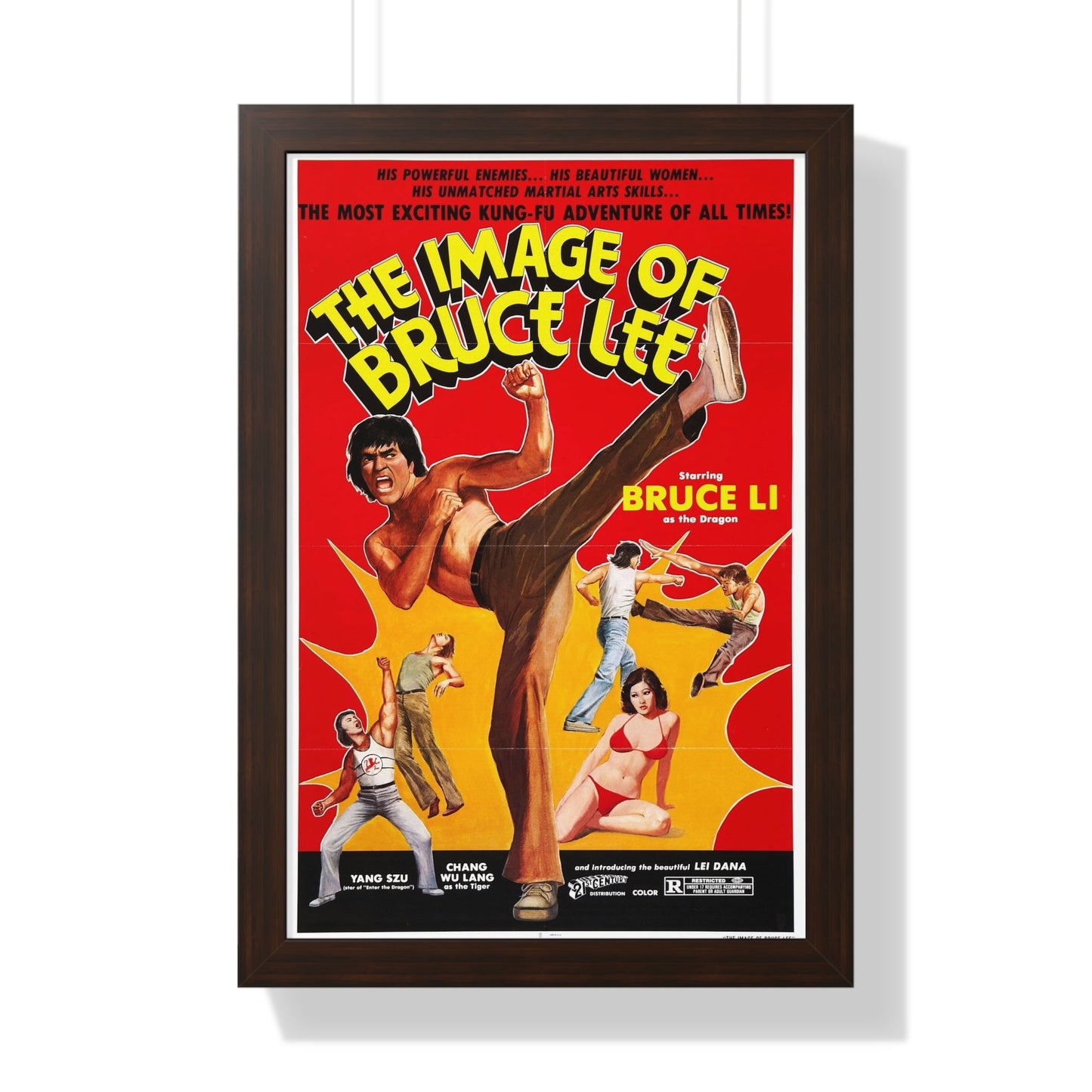 IMAGE OF BRUCE LEE 1976 - Framed Movie Poster-16″ x 24″-The Sticker Space