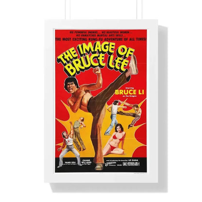 IMAGE OF BRUCE LEE 1976 - Framed Movie Poster 16″ x 24″ White - The Sticker Space