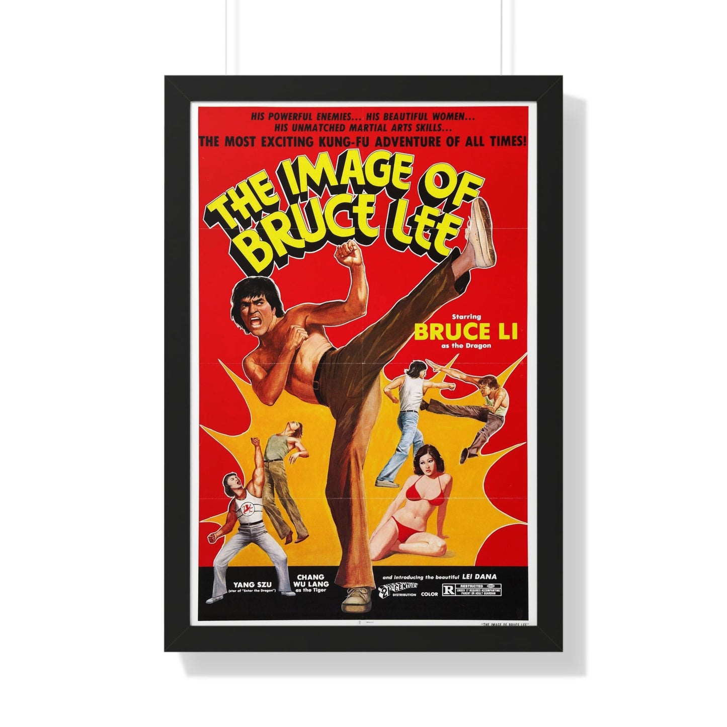 IMAGE OF BRUCE LEE 1976 - Framed Movie Poster-20" x 30"-The Sticker Space