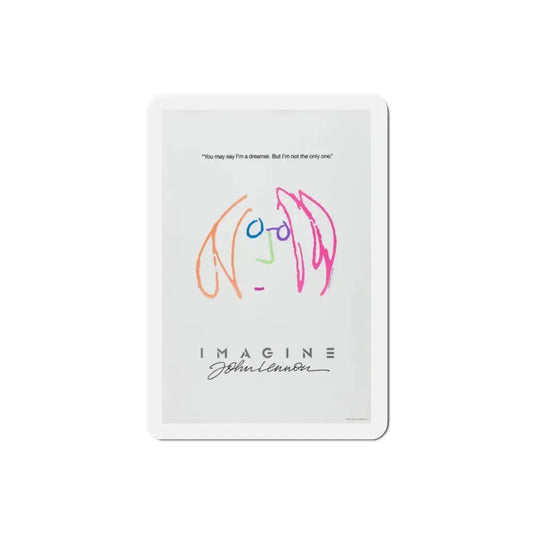 Imagine John Lennon 1988 Movie Poster Refrigerator Magnet 2 Inch - The Sticker Space