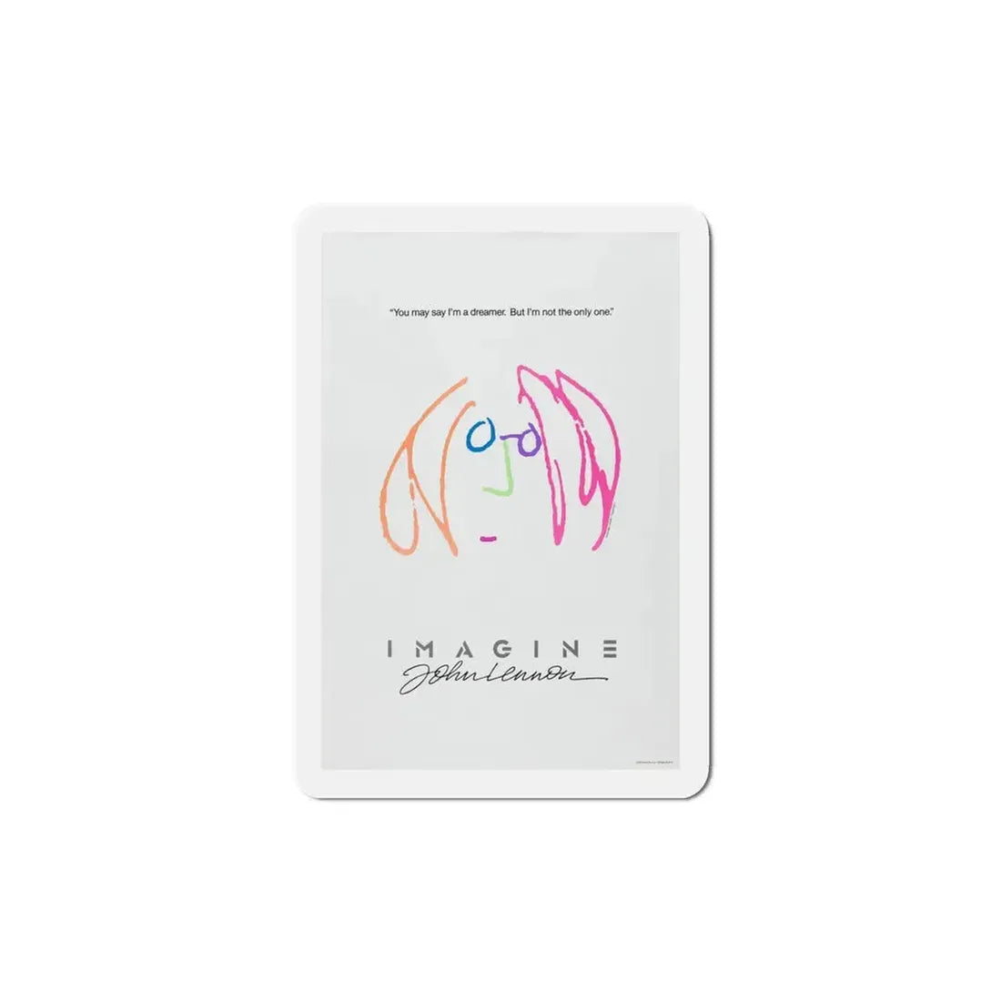 Imagine John Lennon 1988 Movie Poster Refrigerator Magnet 5 Inch - The Sticker Space