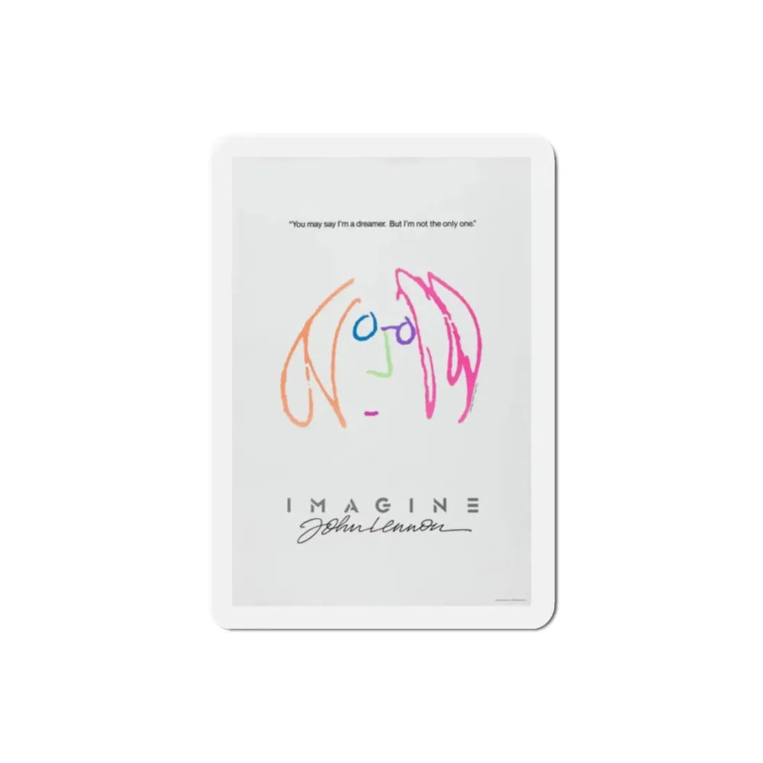 Imagine John Lennon 1988 Movie Poster Refrigerator Magnet - The Sticker Space