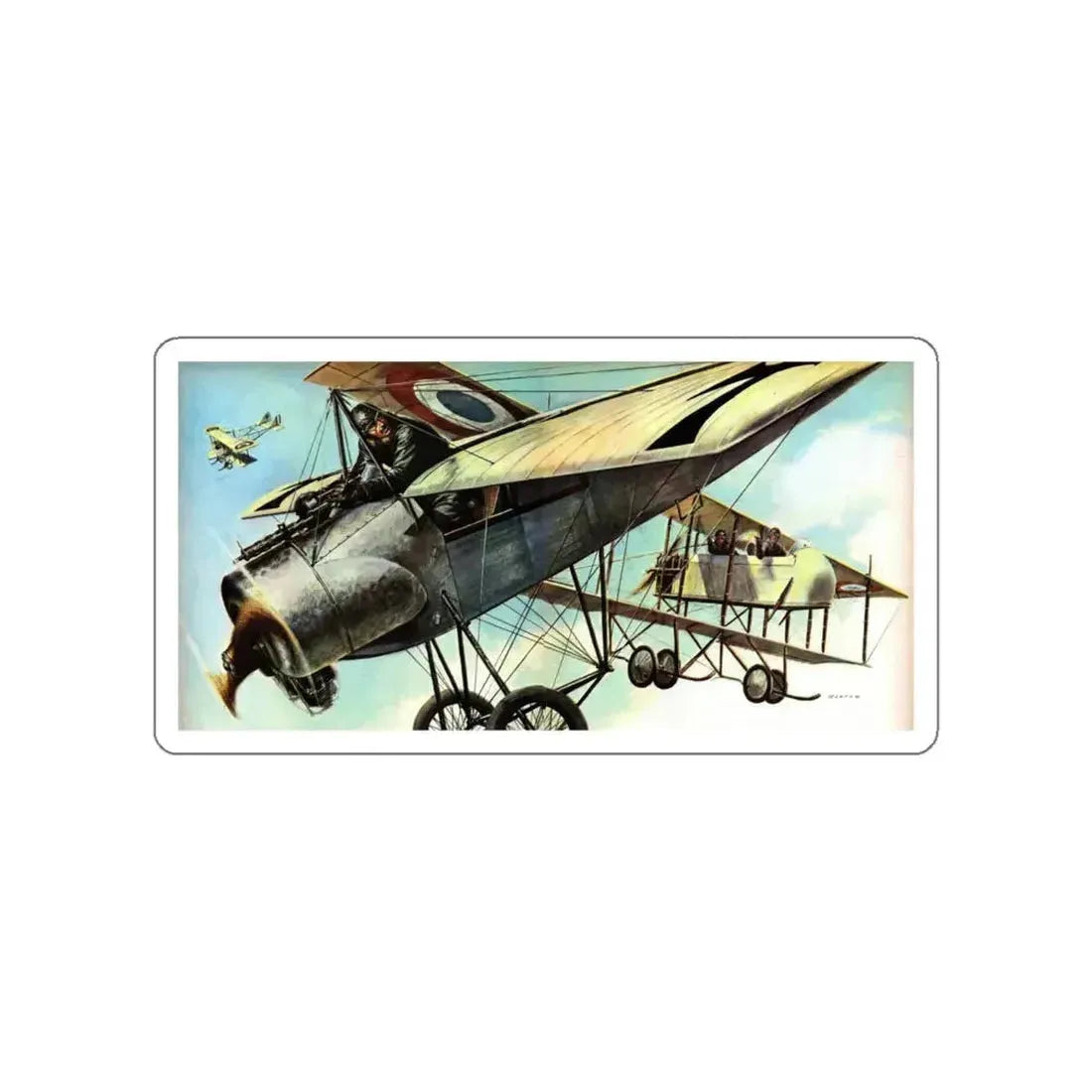 Immelmann - Mystery Killer of the Sky, Cavalier, November 1960 (Magazine Illustration) STICKER Vinyl Die-Cut Decal White Die-Cut 4 Inch - The Sticker Space