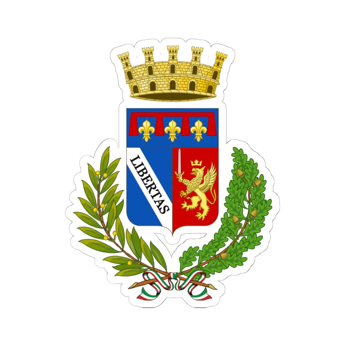 Imola-Stemma (Italy) (Coat of Arms) STICKER Vinyl Kiss-Cut Decal 6 Inch White - The Sticker Space