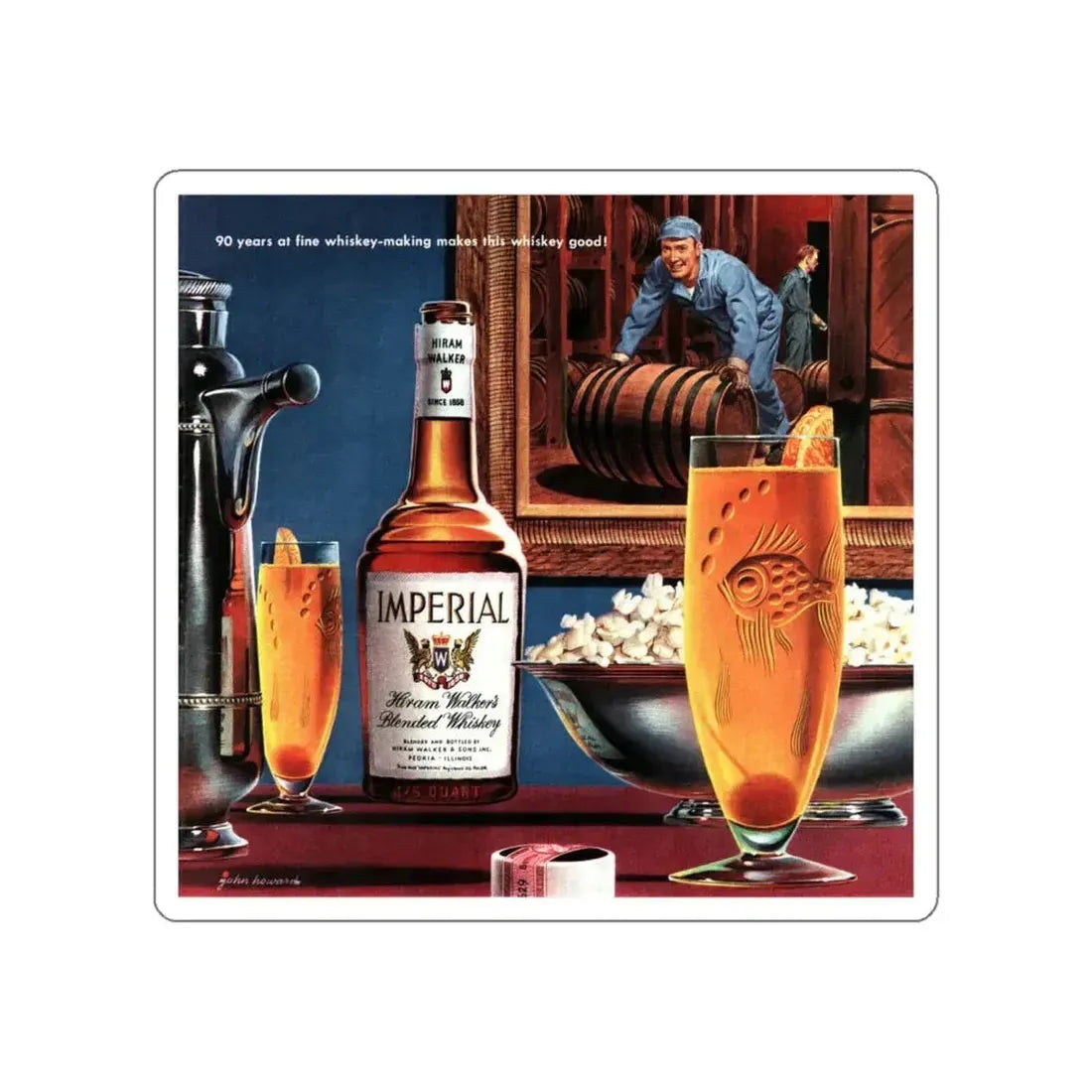 Imperial advertisement, Collier's, January 10, 1948 (Magazine Illustration) STICKER Vinyl Die-Cut Decal White Die-Cut 6 Inch - The Sticker Space