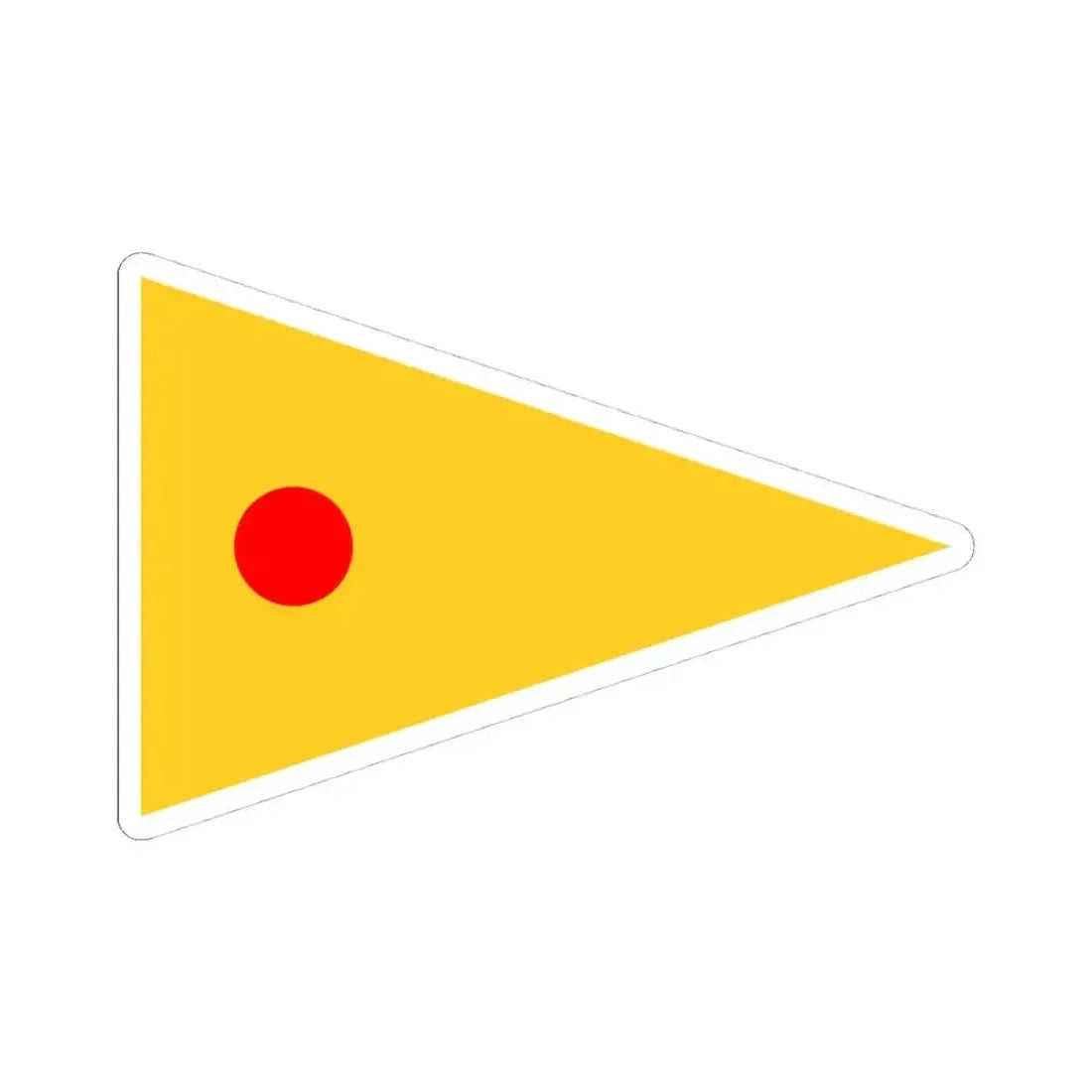 Imperial Chinese Navy Duty Ship Pennant 1909-1911 (China) STICKER Vinyl Kiss-Cut Decal 4 Inch White - The Sticker Space