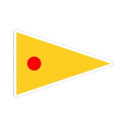 Imperial Chinese Navy Duty Ship Pennant 1909-1911 (China) STICKER Vinyl Kiss-Cut Decal 4 Inch White - The Sticker Space