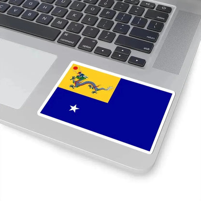 Imperial Chinese Navy Rear Admirals Flag 1909-1911 (China) STICKER Vinyl Kiss-Cut Decal - The Sticker Space