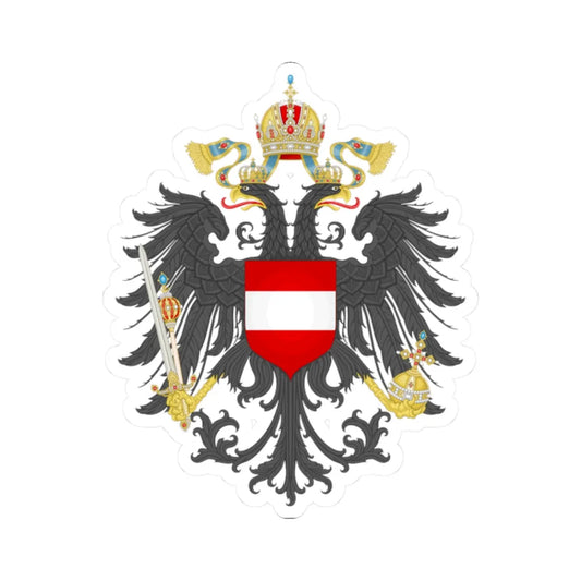 Imperial Coat of Arms of Austria (Austria) (Coat of Arms) STICKER Vinyl Kiss-Cut Decal 2 Inch White - The Sticker Space