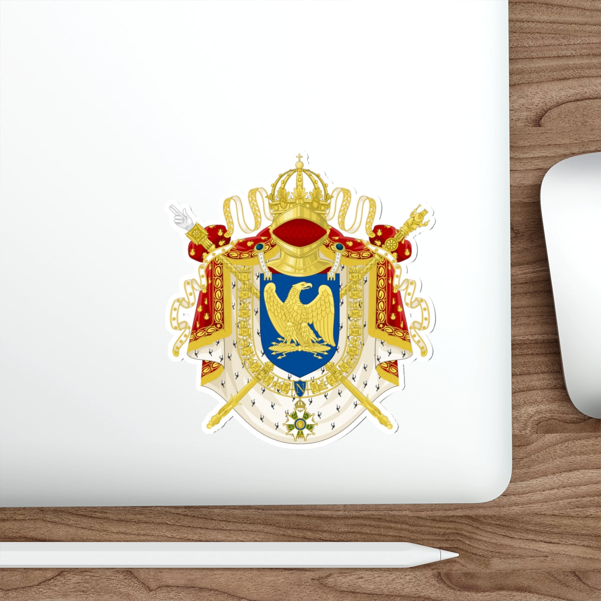 Imperial Coat of Arms of France (1804-1815) STICKER Vinyl Die-Cut Decal-The Sticker Space