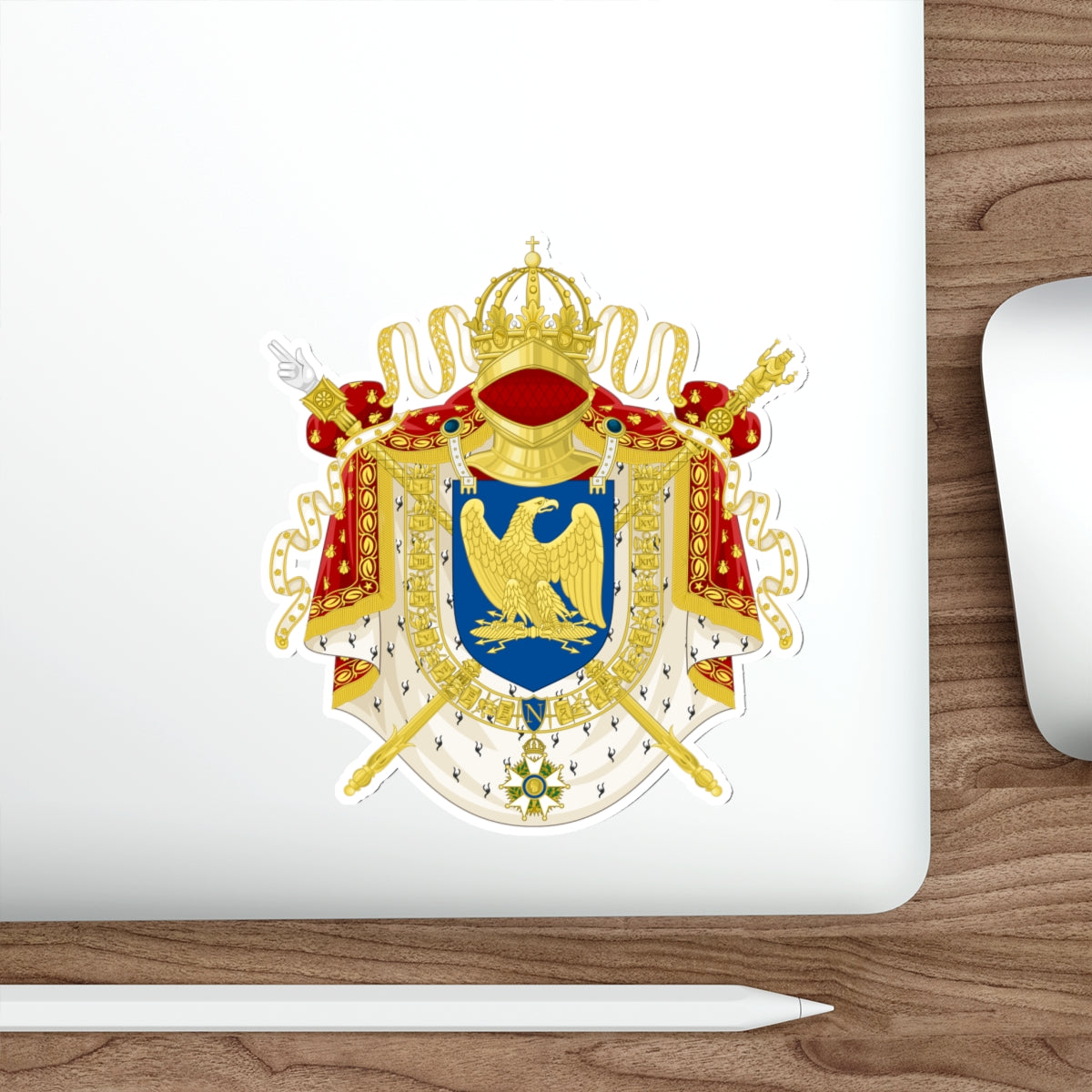 Imperial Coat of Arms of France (1804-1815) STICKER Vinyl Die-Cut Decal-The Sticker Space