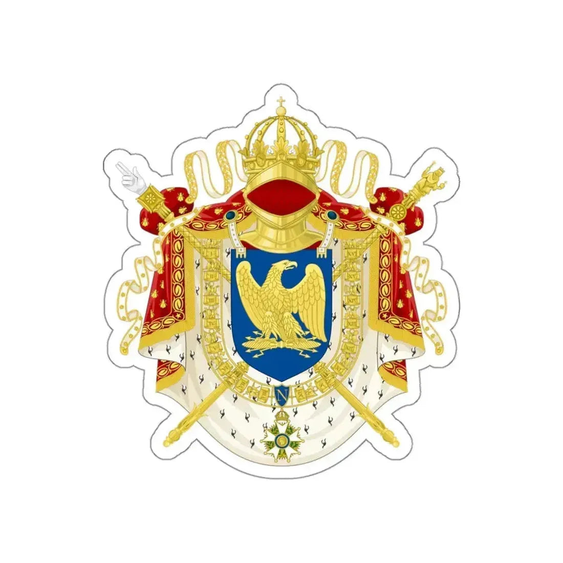 Imperial Coat of Arms of France (1804-1815) STICKER Vinyl Die-Cut Decal 3 Inch - The Sticker Space