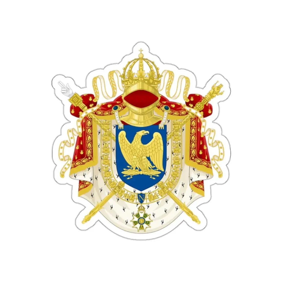 Imperial Coat of Arms of France (1804-1815) STICKER Vinyl Die-Cut Decal - The Sticker Space