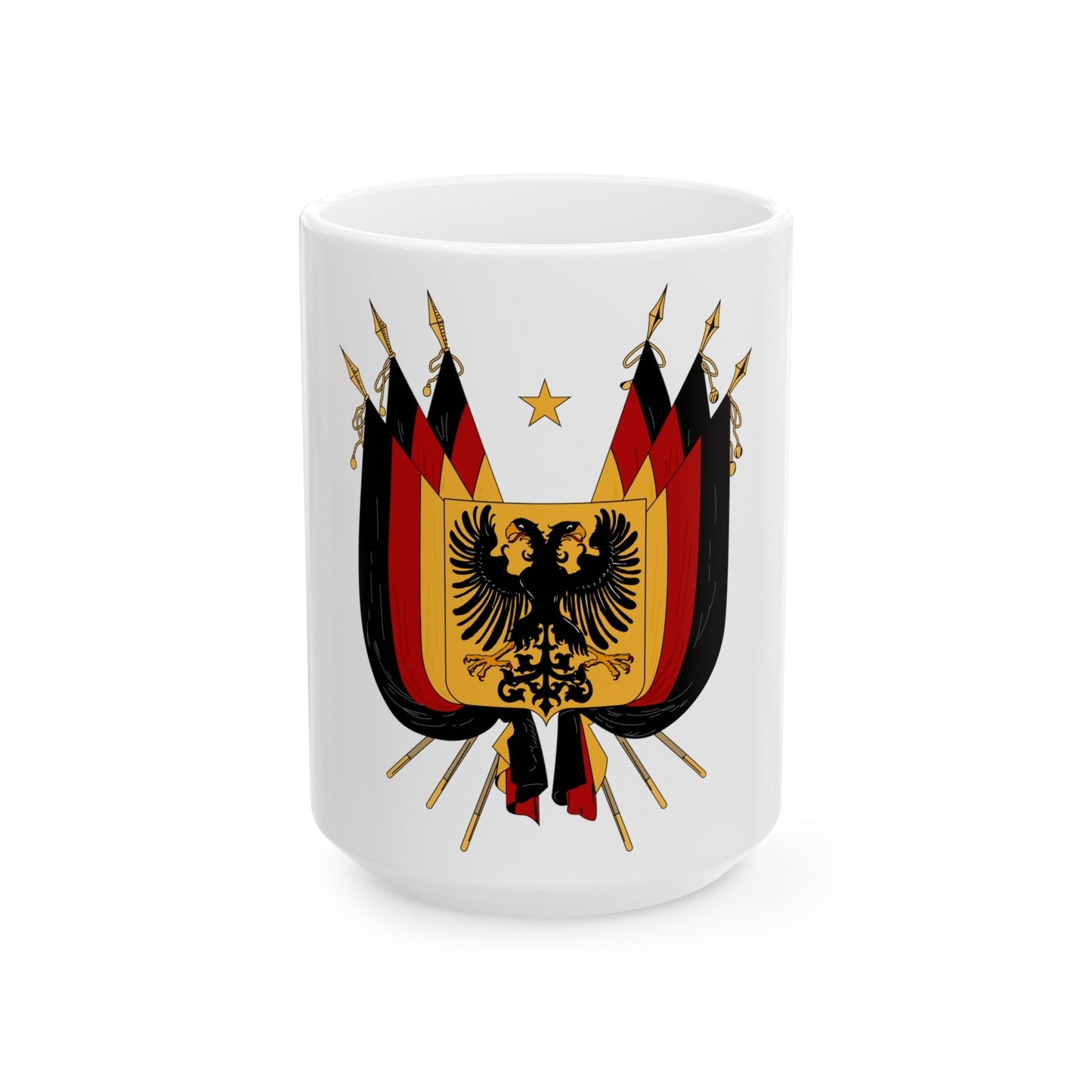 Imperial Coat of arms of Germany (1848) - White Coffee Mug-15oz-The Sticker Space