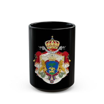 Imperial Coat of Arms of Haiti (1849-1859) - Black Coffee Mug-15oz-The Sticker Space