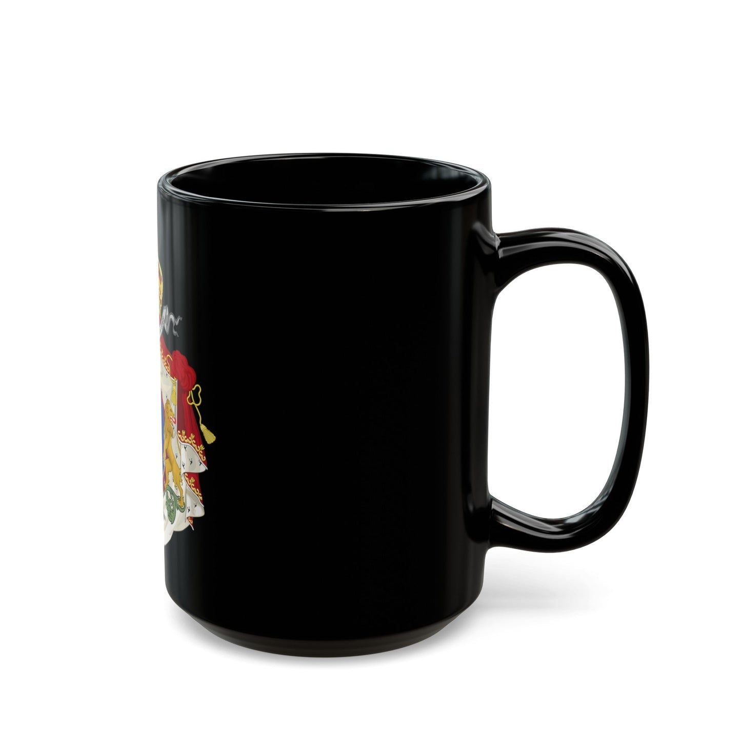 Imperial Coat of Arms of Haiti (1849-1859) - Black Coffee Mug-The Sticker Space