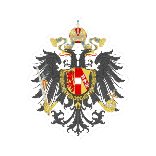 Imperial Coat of Arms of the Empire of Austria 1815 (Austria) (Coat of Arms) STICKER Vinyl Kiss-Cut Decal 2 Inch White - The Sticker Space