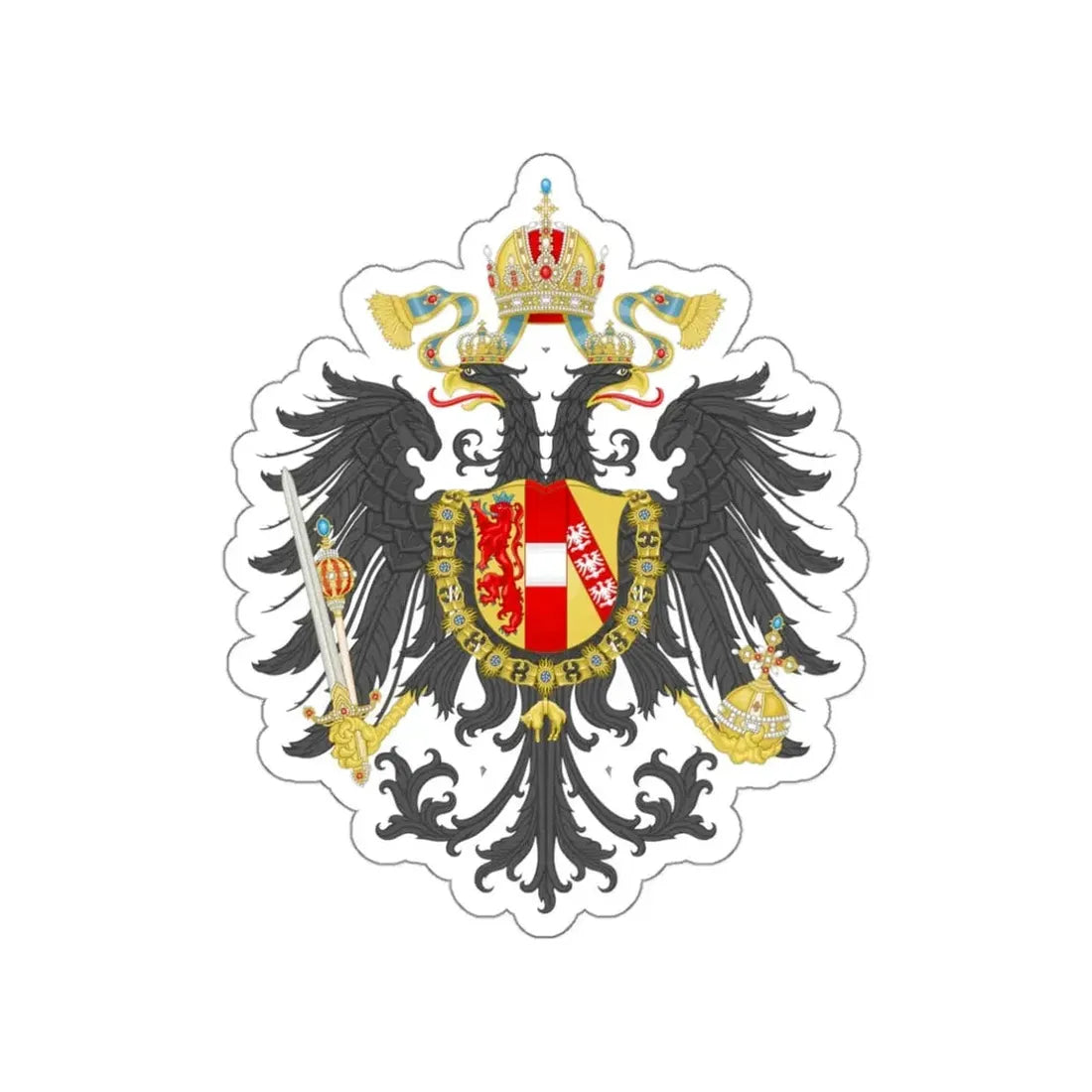 Imperial Coat of Arms of the Empire of Austria (1815) STICKER Vinyl Die-Cut Decal - The Sticker Space