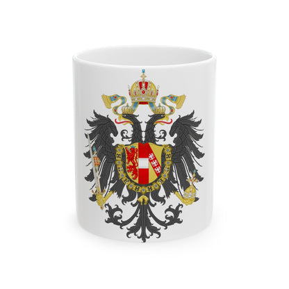 Imperial Coat of Arms of the Empire of Austria (1815) - White Coffee Mug-11oz-The Sticker Space