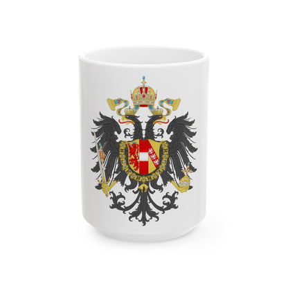 Imperial Coat of Arms of the Empire of Austria (1815) - White Coffee Mug-15oz-The Sticker Space