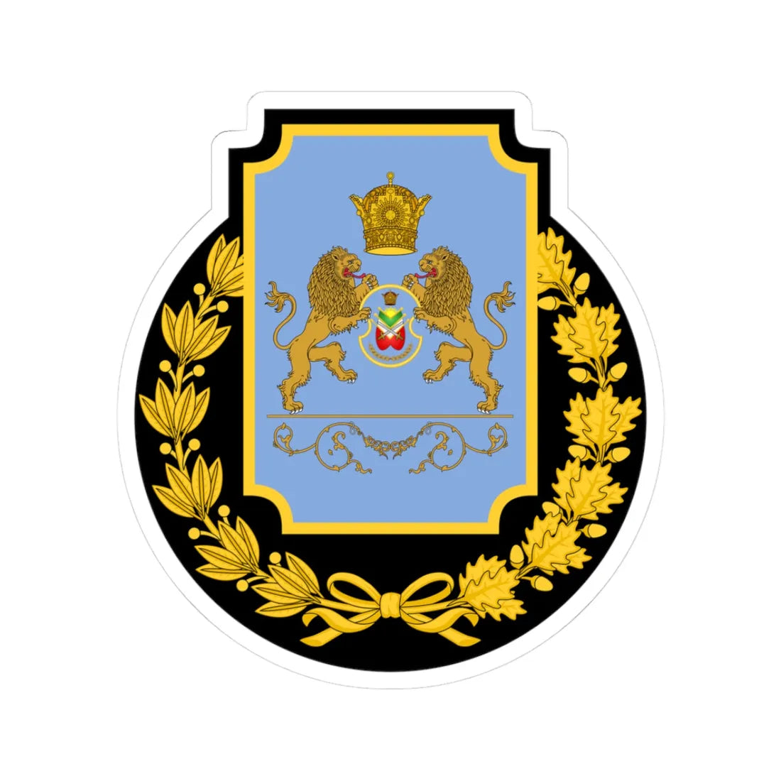 Imperial Guard of Iran (Iran) (Coat of Arms) STICKER Vinyl Kiss-Cut Decal 3 Inch White - The Sticker Space