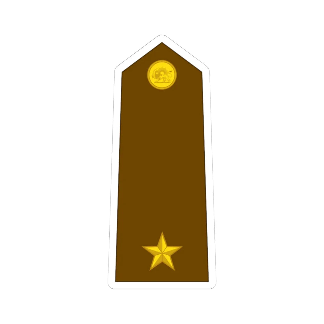 Imperial Iran Army OF 1b (Iran) (Military Rank) STICKER Vinyl Kiss-Cut Decal 4 Inch White - The Sticker Space