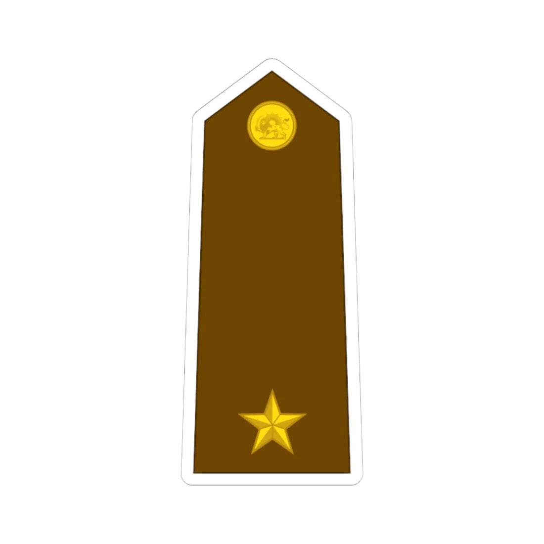 Imperial Iran Army OF 1b (Iran) (Military Rank) STICKER Vinyl Kiss-Cut Decal 6 Inch White - The Sticker Space