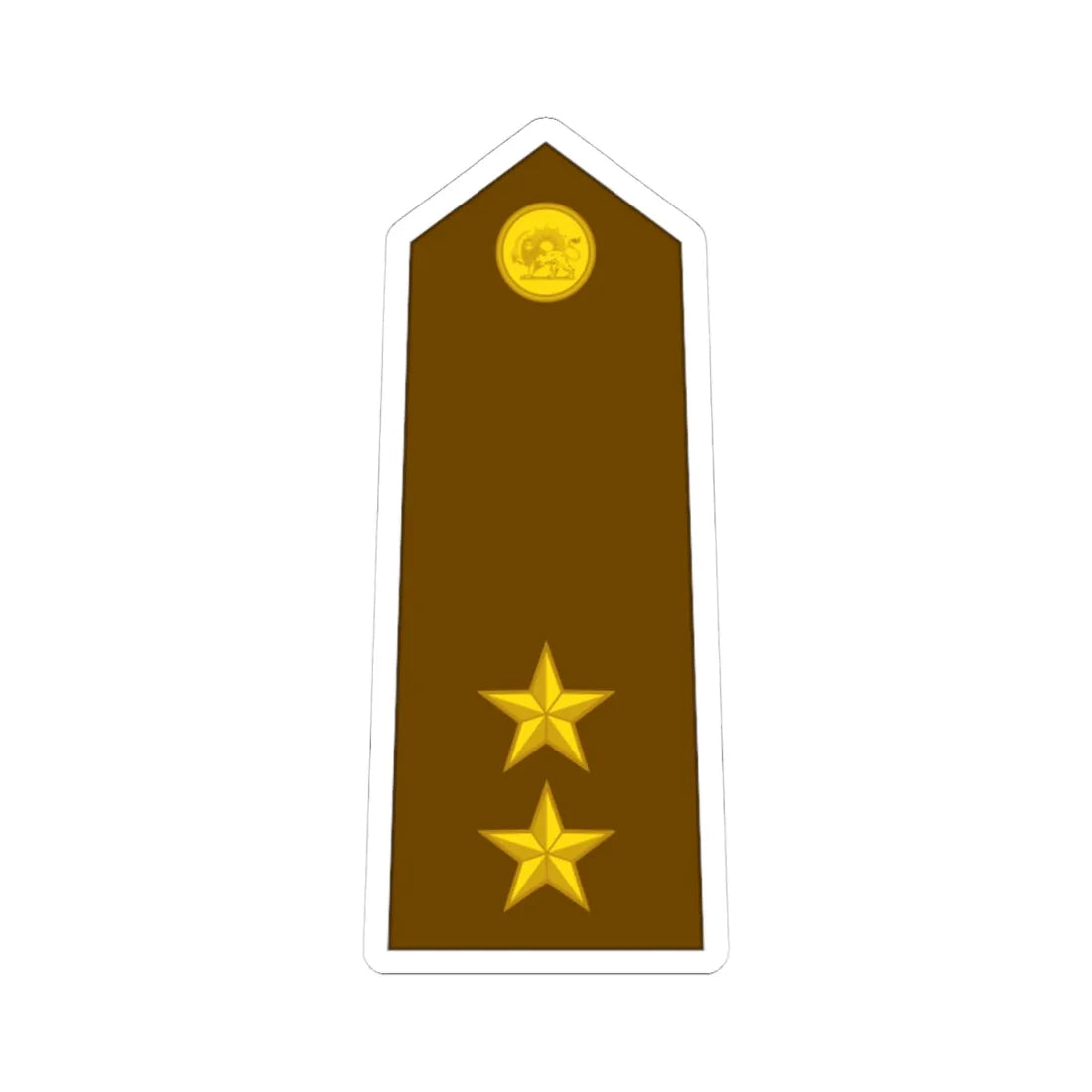 Imperial Iran Army OF 1c (Iran) (Military Rank) STICKER Vinyl Kiss-Cut Decal 4 Inch White - The Sticker Space