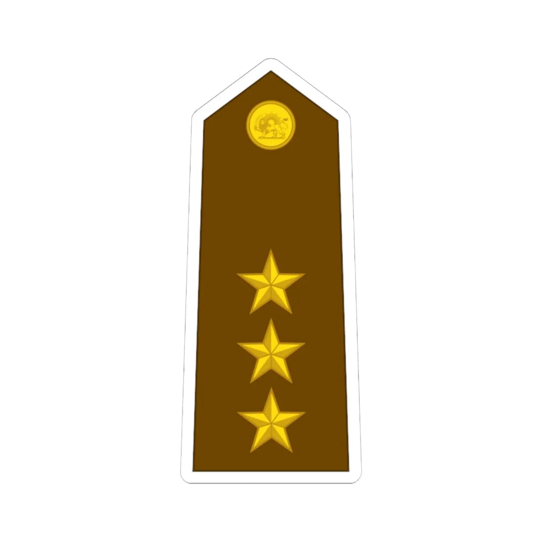 Imperial Iran Army OF 2 (Iran) (Military Rank) STICKER Vinyl Kiss-Cut Decal 6 Inch White - The Sticker Space