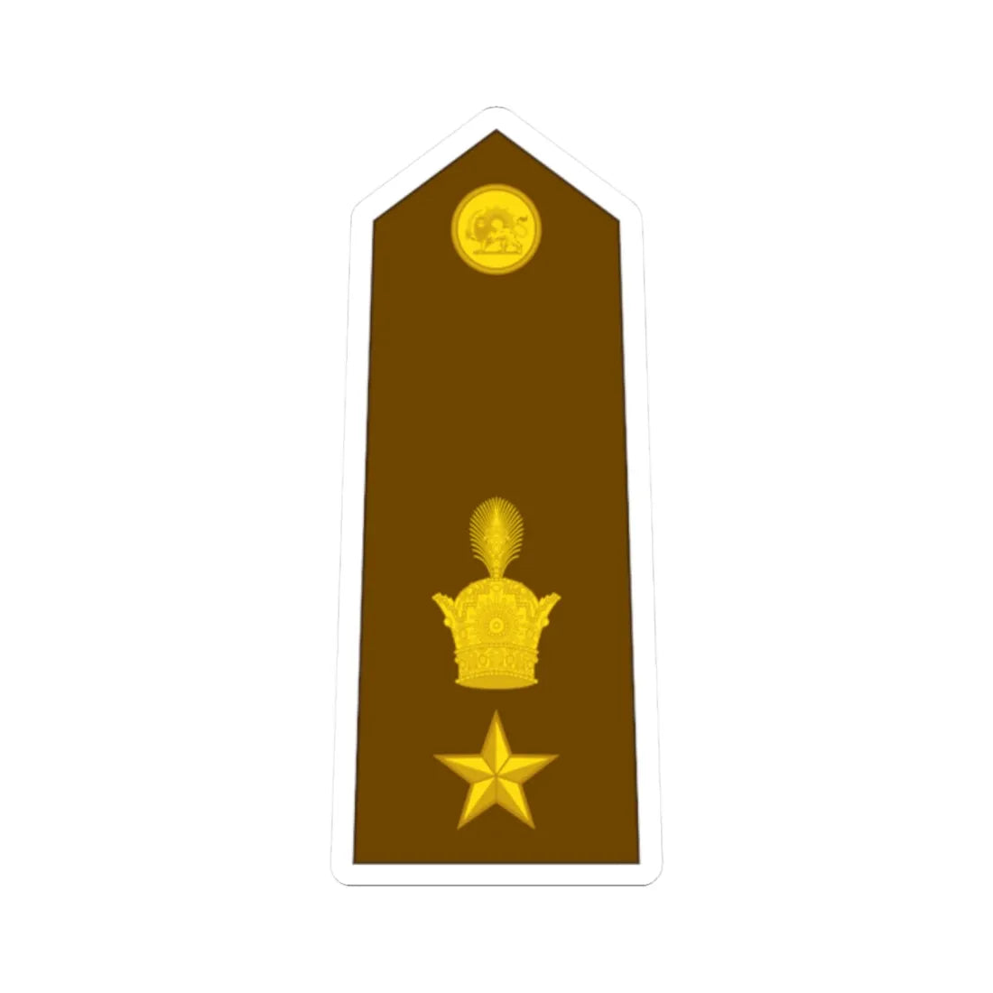 Imperial Iran Army OF 6 (Iran) (Military Rank) STICKER Vinyl Kiss-Cut Decal 2 Inch White - The Sticker Space