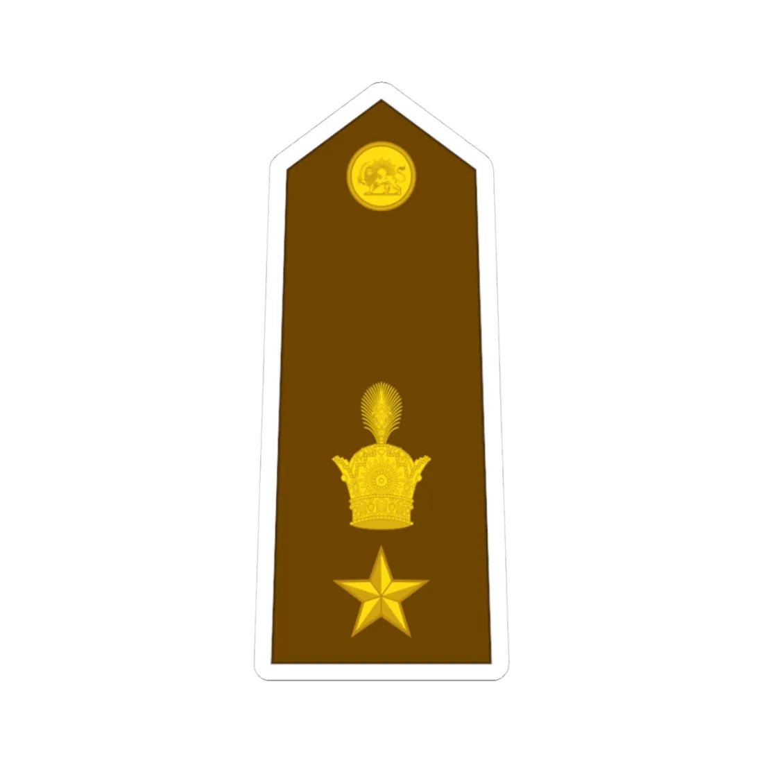 Imperial Iran Army OF 6 (Iran) (Military Rank) STICKER Vinyl Kiss-Cut Decal 3 Inch White - The Sticker Space