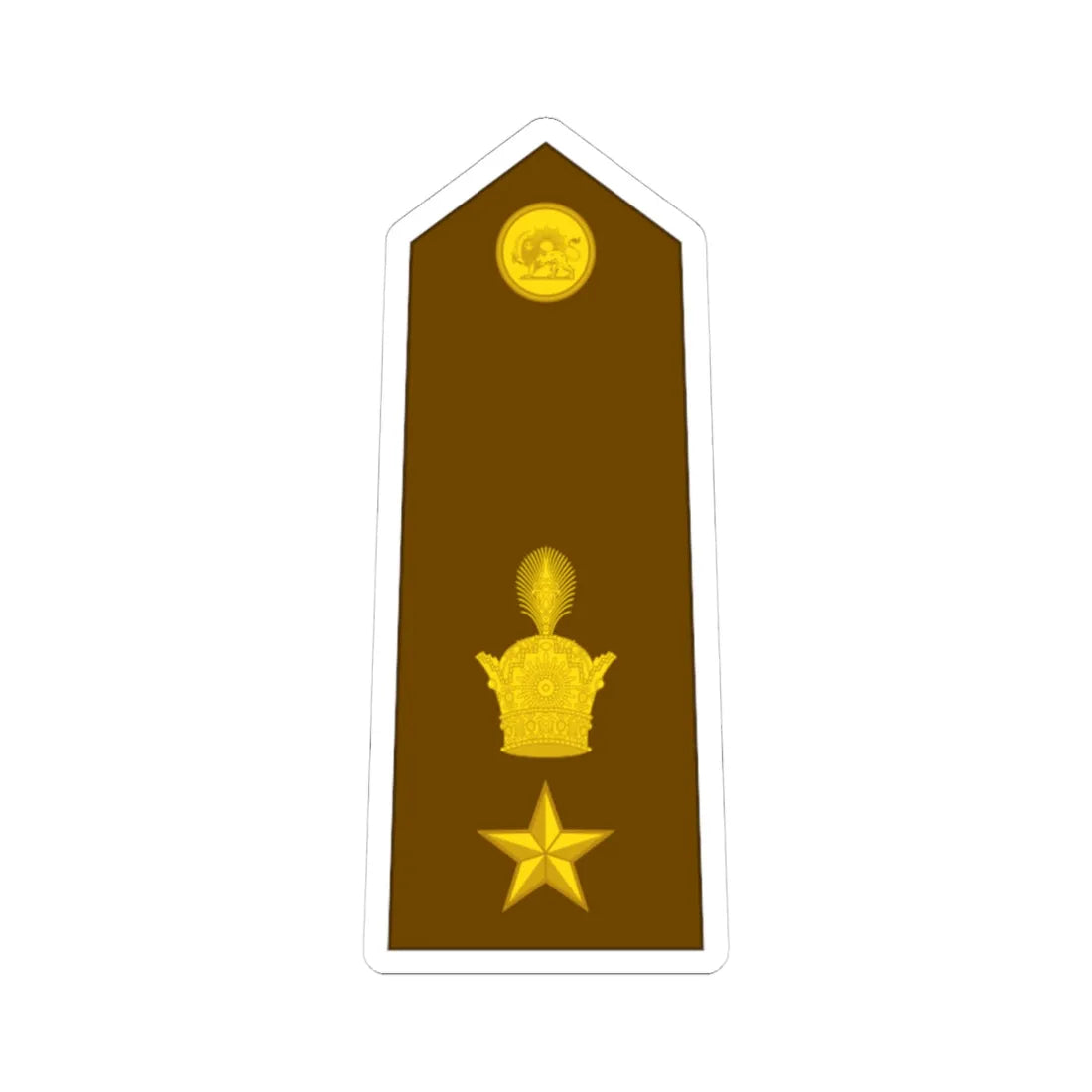 Imperial Iran Army OF 6 (Iran) (Military Rank) STICKER Vinyl Kiss-Cut Decal 4 Inch White - The Sticker Space