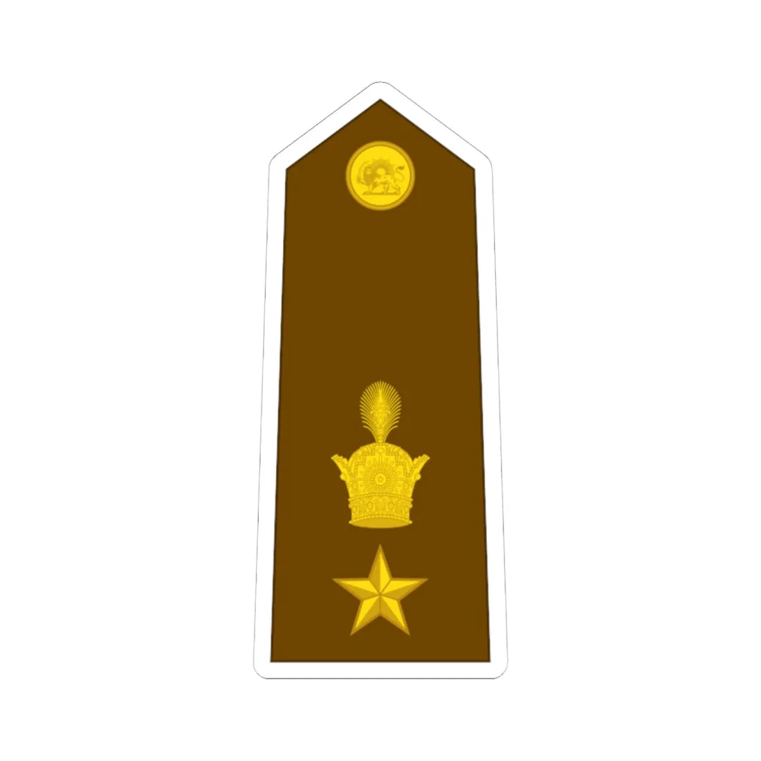 Imperial Iran Army OF 6 (Iran) (Military Rank) STICKER Vinyl Kiss-Cut Decal 6 Inch White - The Sticker Space