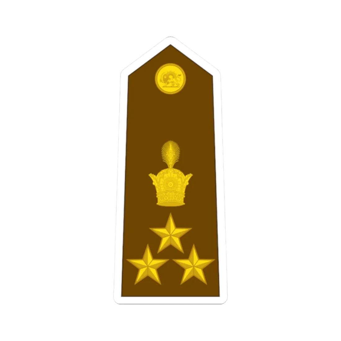 Imperial Iran Army OF 8 (Iran) (Military Rank) STICKER Vinyl Kiss-Cut Decal 2 Inch White - The Sticker Space