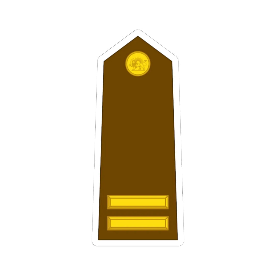 Imperial Iran Army OR 9b (Iran) (Military Rank) STICKER Vinyl Kiss-Cut Decal 6 Inch White - The Sticker Space