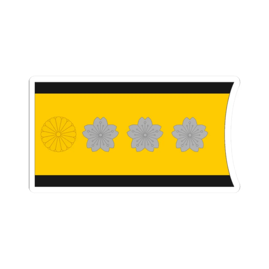 Imperial Japan Navy OF 10 collar (Japan) (Military Rank) STICKER Vinyl Kiss-Cut Decal 2 Inch White - The Sticker Space