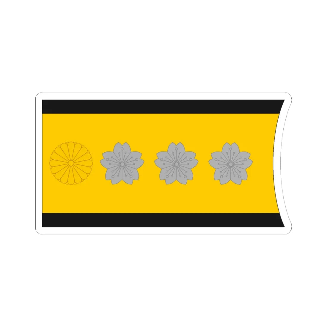 Imperial Japan Navy OF 10 collar (Japan) (Military Rank) STICKER Vinyl Kiss-Cut Decal 4 Inch White - The Sticker Space