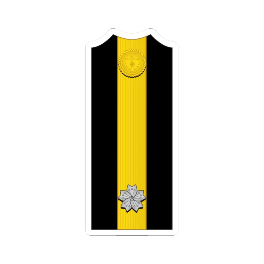 Imperial Japan Navy OF 1a shoulder (Japan) (Military Rank) STICKER Vinyl Kiss-Cut Decal 2 Inch White - The Sticker Space