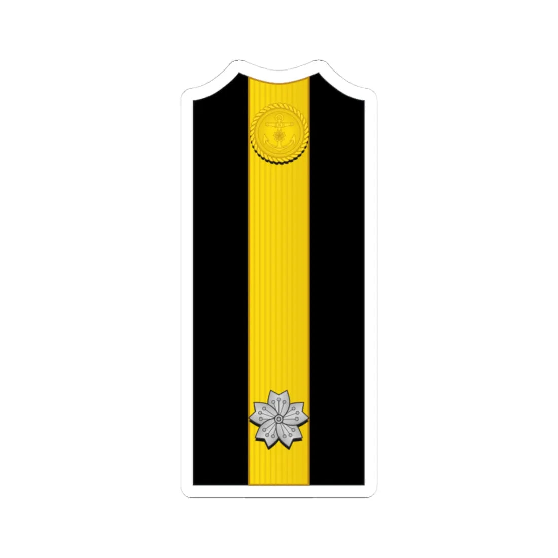 Imperial Japan Navy OF 1a shoulder (Japan) (Military Rank) STICKER Vinyl Kiss-Cut Decal 3 Inch White - The Sticker Space