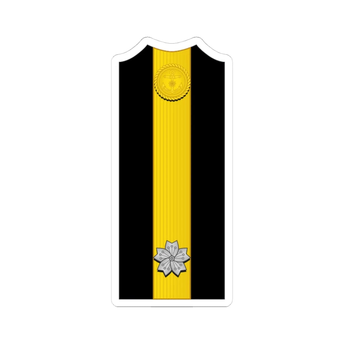 Imperial Japan Navy OF 1a shoulder (Japan) (Military Rank) STICKER Vinyl Kiss-Cut Decal 4 Inch White - The Sticker Space