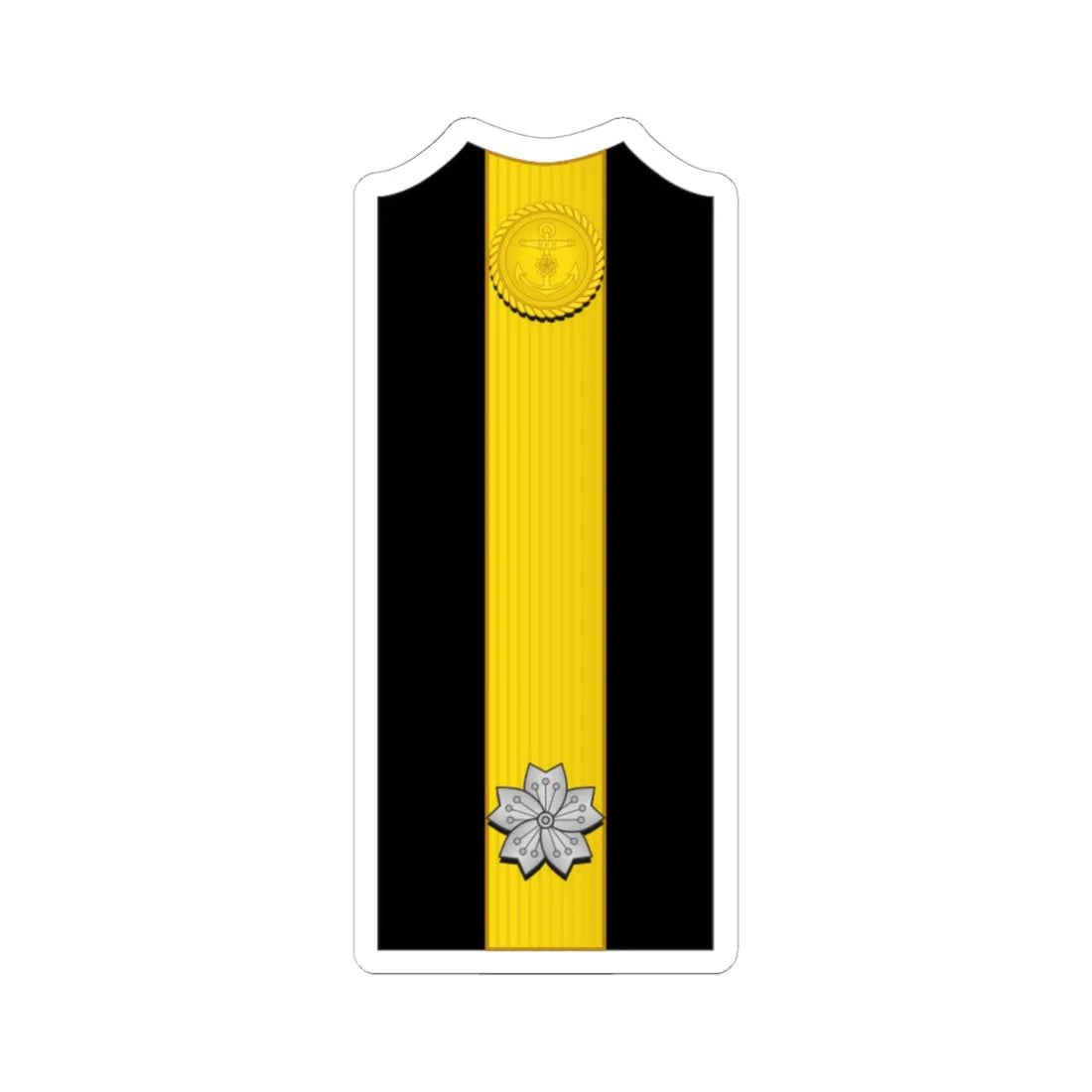Imperial Japan Navy OF 1a shoulder (Japan) (Military Rank) STICKER Vinyl Kiss-Cut Decal 6 Inch White - The Sticker Space