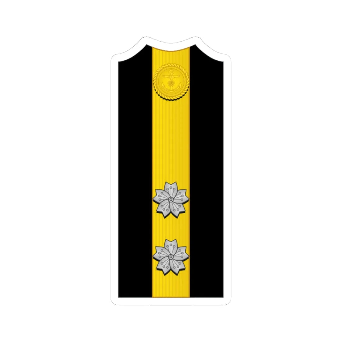 Imperial Japan Navy OF 1b shoulder (Japan) (Military Rank) STICKER Vinyl Kiss-Cut Decal 3 Inch White - The Sticker Space