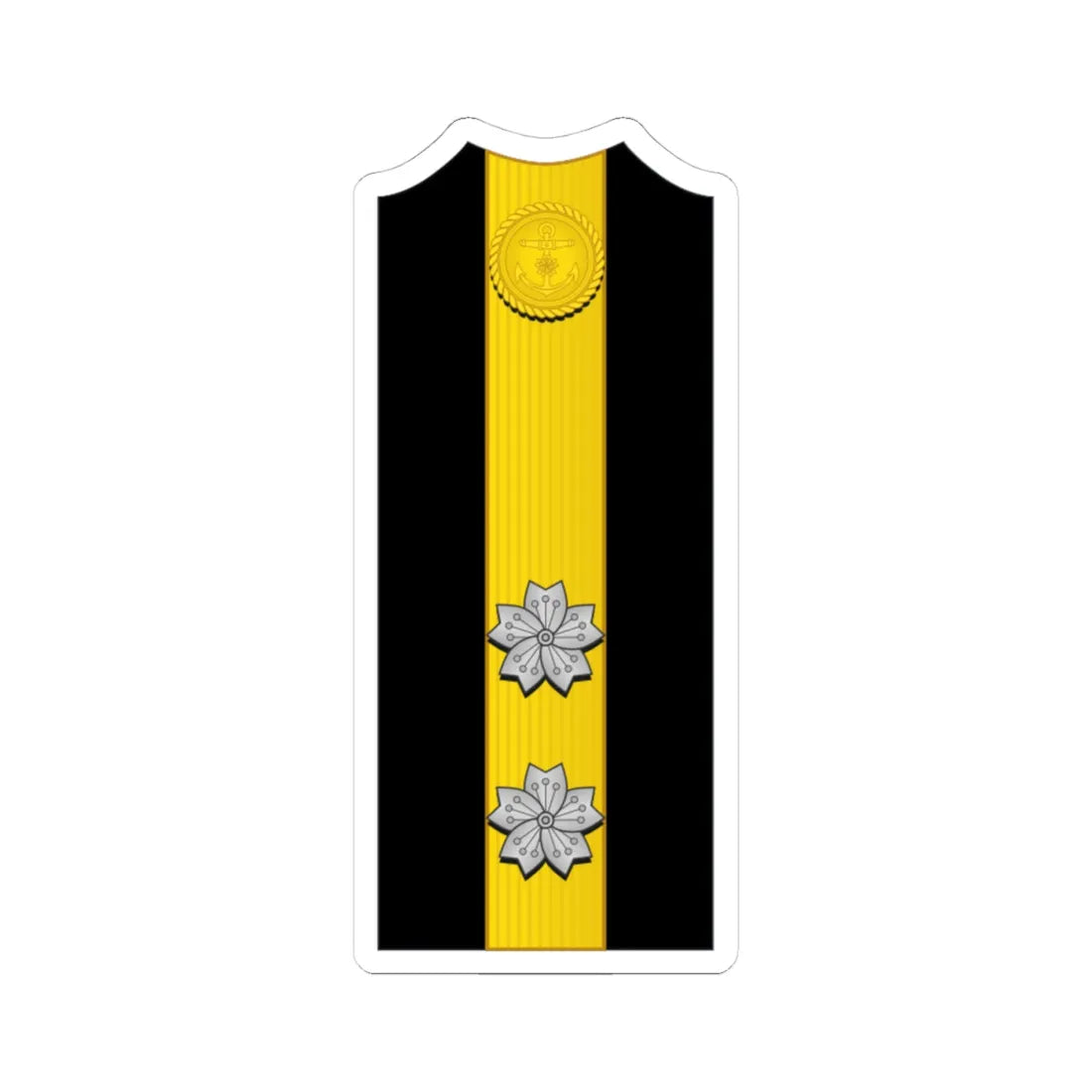 Imperial Japan Navy OF 1b shoulder (Japan) (Military Rank) STICKER Vinyl Kiss-Cut Decal 4 Inch White - The Sticker Space