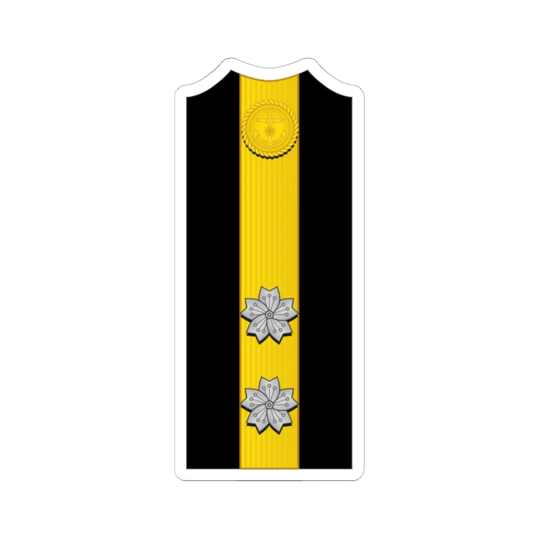 Imperial Japan Navy OF 1b shoulder (Japan) (Military Rank) STICKER Vinyl Kiss-Cut Decal 6 Inch White - The Sticker Space