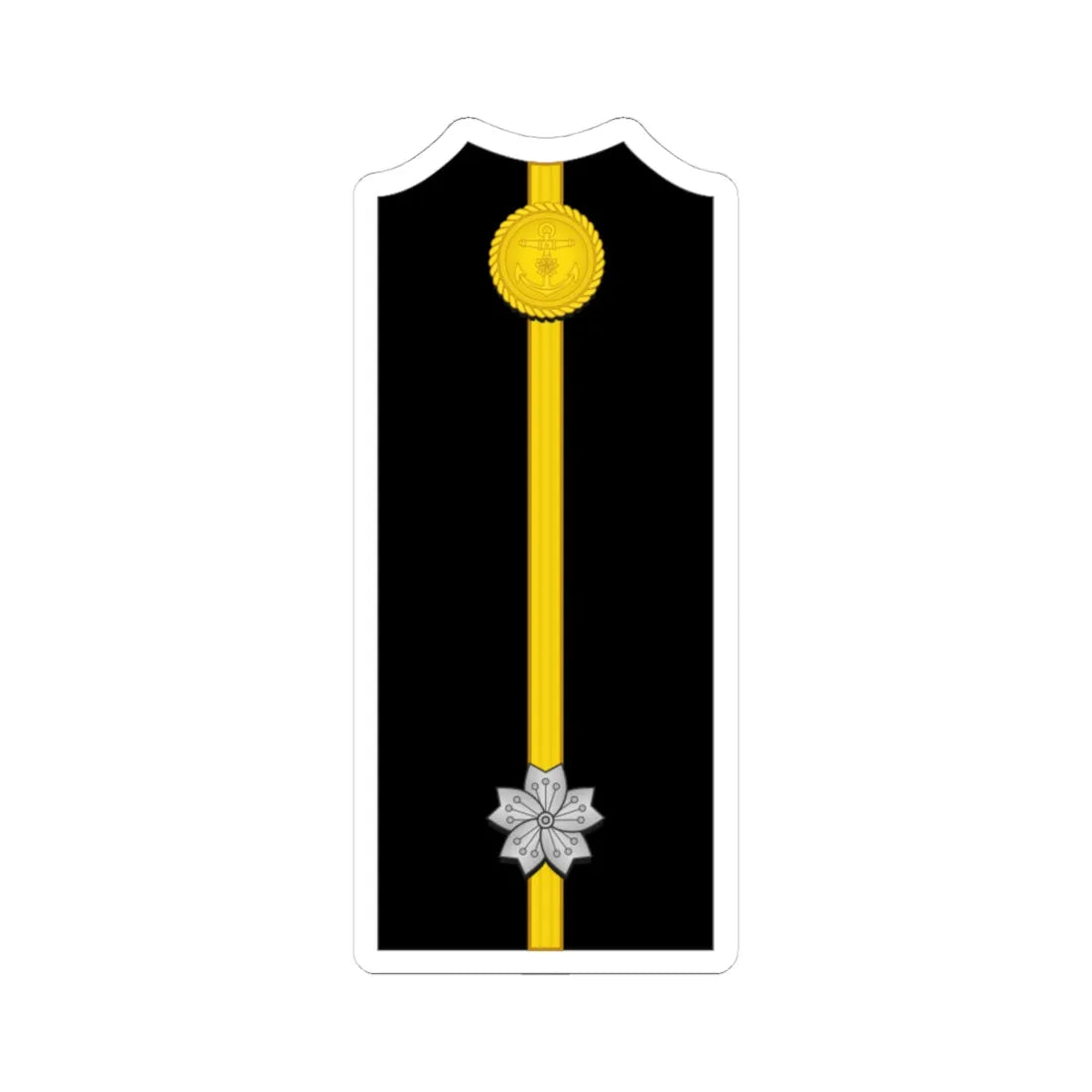 Imperial Japan Navy OF 1b shoulder Special officer (Japan) (Military Rank) STICKER Vinyl Kiss-Cut Decal 4 Inch White - The Sticker Space