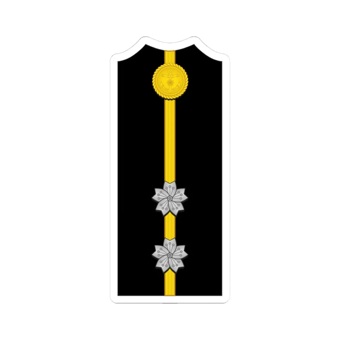 Imperial Japan Navy OF 1c shoulder Special officer (Japan) (Military Rank) STICKER Vinyl Kiss-Cut Decal 3 Inch White - The Sticker Space